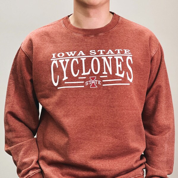 CI Sport I-State Cyclones Underlined Cardinal Throwback Crewneck